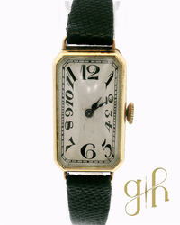 1920's Tacy Watch Co. Art Deco Tank Gold Watch