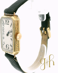 1920's Tacy Watch Co. Art Deco Tank Gold Watch