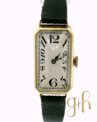 1920's Tacy Watch Co. Art Deco Tank Gold Watch