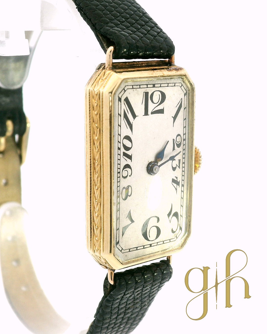 1920's Tacy Watch Co. Art Deco Tank Gold Watch