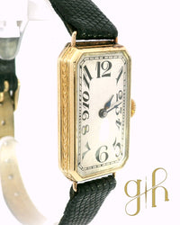 1920's Tacy Watch Co. Art Deco Tank Gold Watch