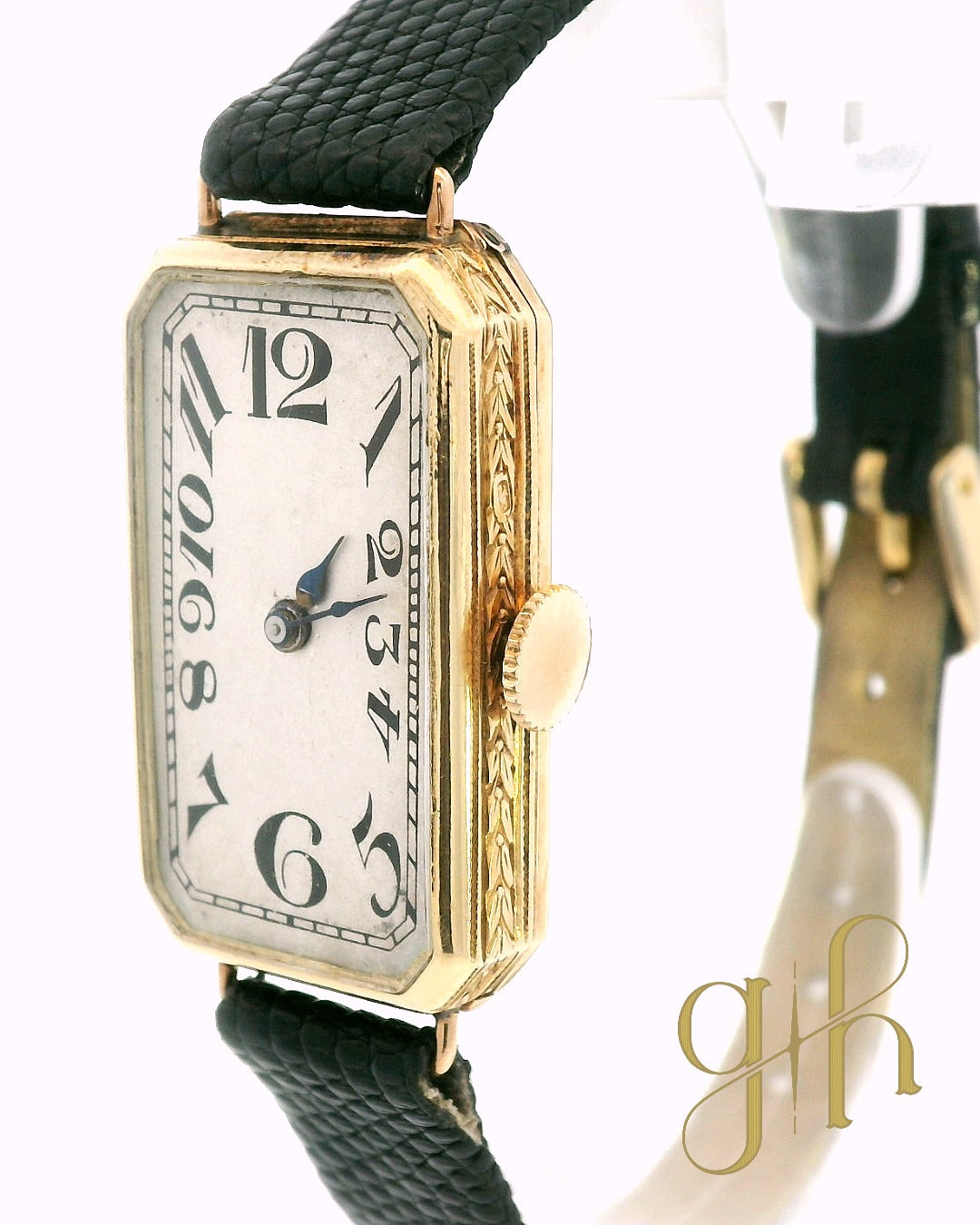 1920's Tacy Watch Co. Art Deco Tank Gold Watch