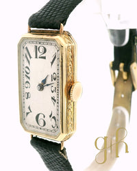 1920's Tacy Watch Co. Art Deco Tank Gold Watch