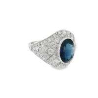 Platinum, Sapphire & Diamonds Cocktail Ring