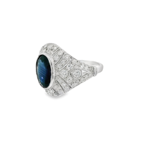 Platinum, Sapphire & Diamonds Cocktail Ring