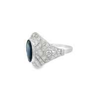 Platinum, Sapphire & Diamonds Cocktail Ring
