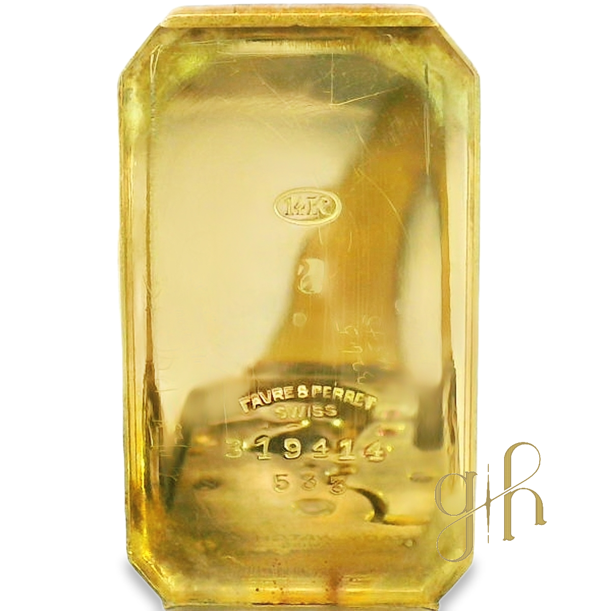 1920's Tacy Watch Co. Art Deco Tank Gold Watch