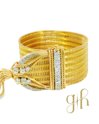 Fox Link Cuff Style Diamond Bracelet