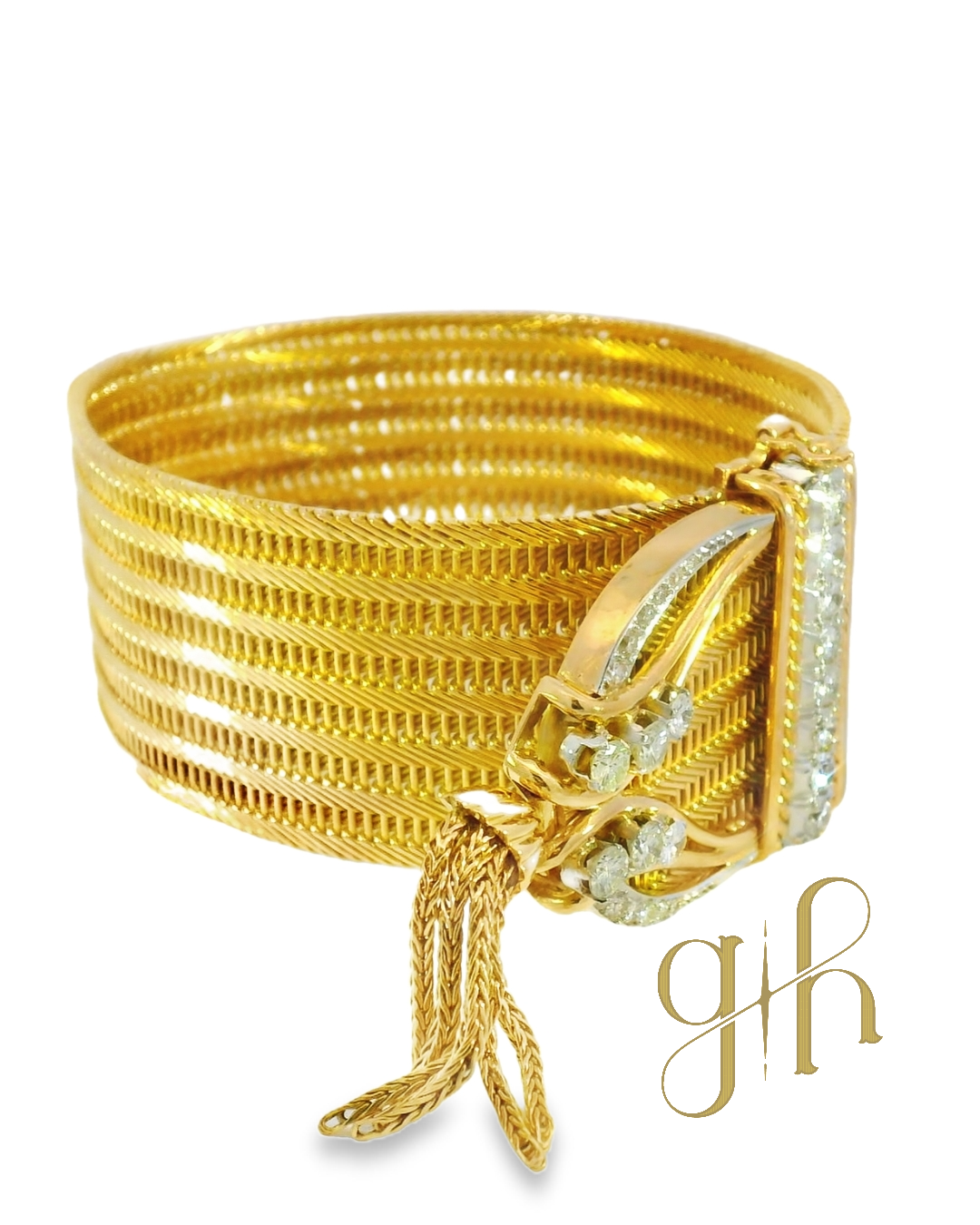Fox Link Cuff Style Diamond Bracelet