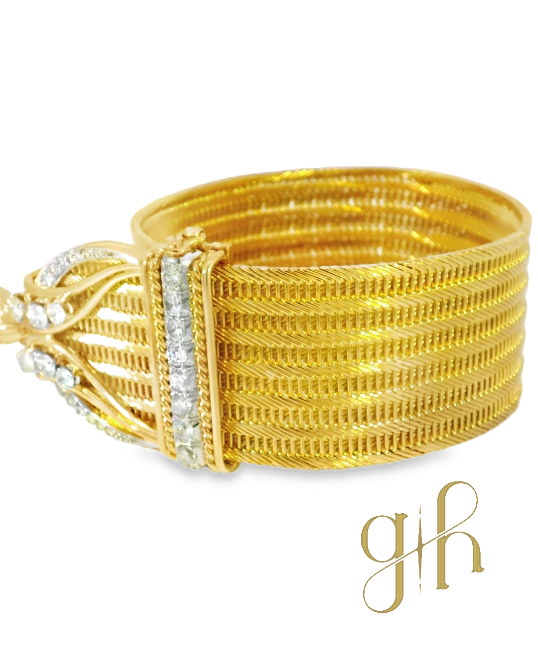 Fox Link Cuff Style Diamond Bracelet