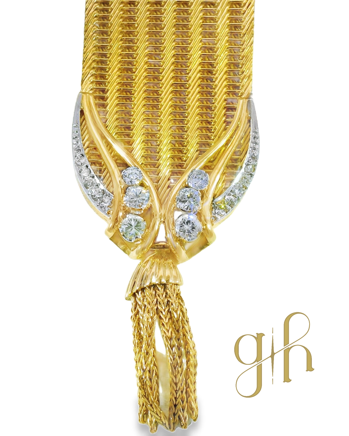 Fox Link Cuff Style Diamond Bracelet