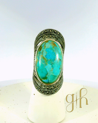 Large Turquoise Cuff Style Ring