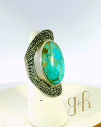 Large Turquoise Cuff Style Ring