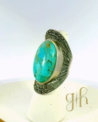 Large Turquoise Cuff Style Ring