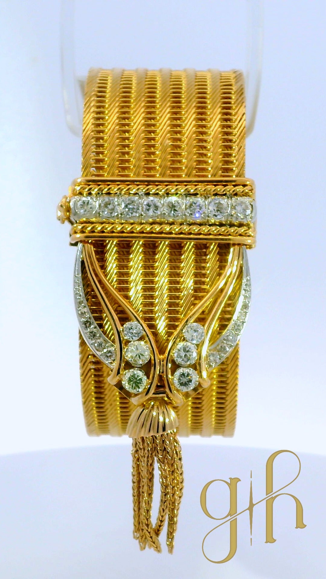 Fox Link Cuff Style Diamond Bracelet