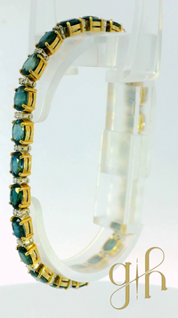 Sapphire & Diamond Tennis Bracelet